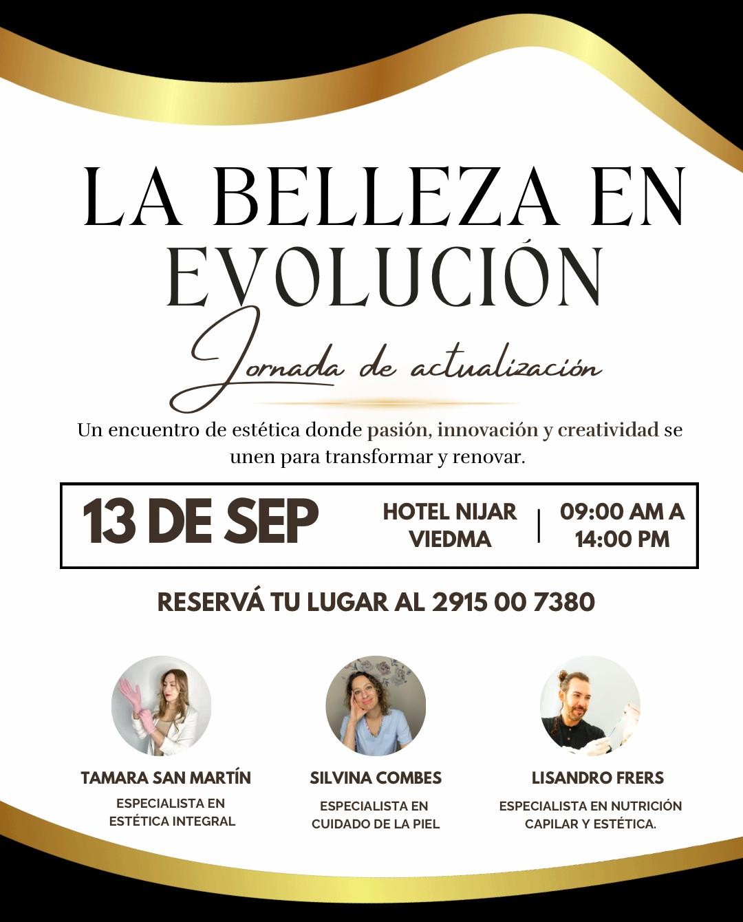 La Belleza en Evolución: jornada de actualización en estética – Viedma – 13 de septiembre